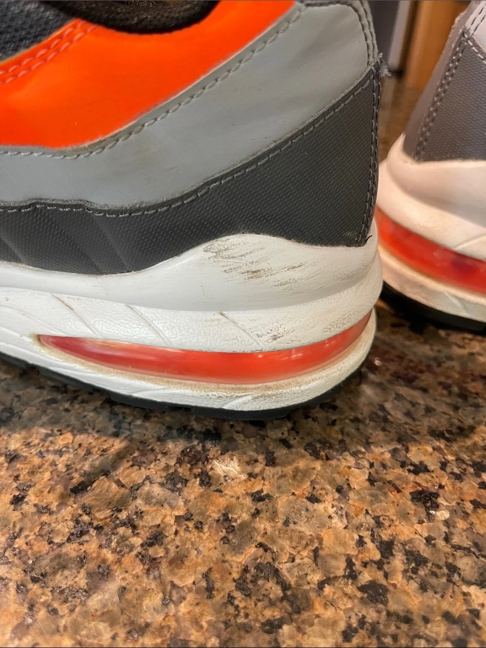 Nike Kids Gray and Orange Low-Top Sneakers